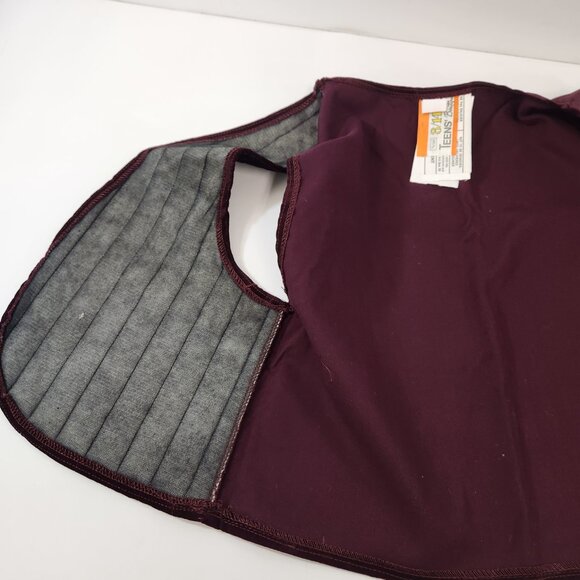 Sears Teens Boutique Burgundy Vest Size 10 Vintage Quilted - Picture 9 of 9